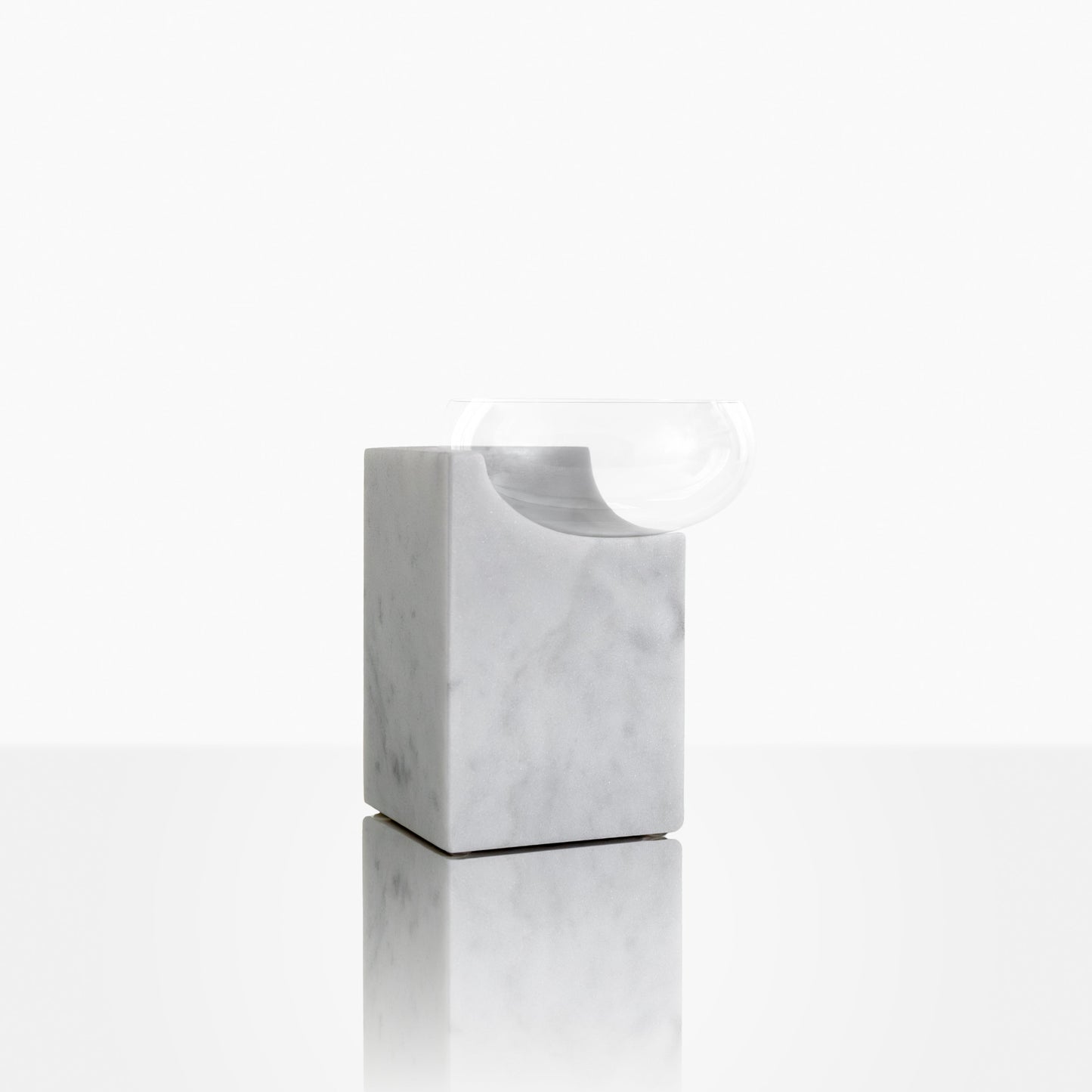 CLIFFHANGER COCKTAIL GLASS - CLASSIC CARRARA MARBLE