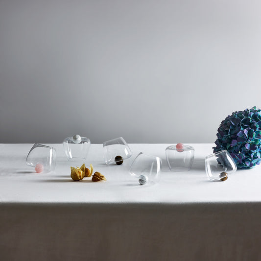 BALLER GLAS - ROSA KVARTS