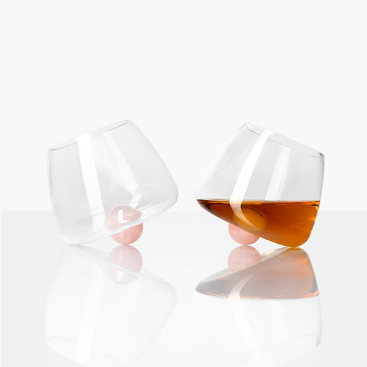 BALLER GLAS - ROSA KVARTS