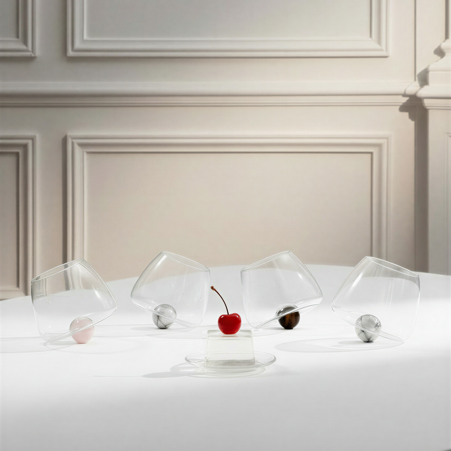 BALLER GLAS - ROSA KVARTS